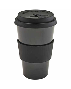 Black Reusable Bamboo Fibre Coffee Cup 45cl/15.75oz