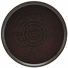 Terra Porcelain Black Low Presentation Plate 21cm