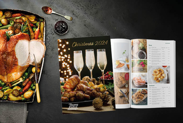 Christmas Dinner with front cover and inside of the brochure Christmas Dinner with front cover and inside of the brochure