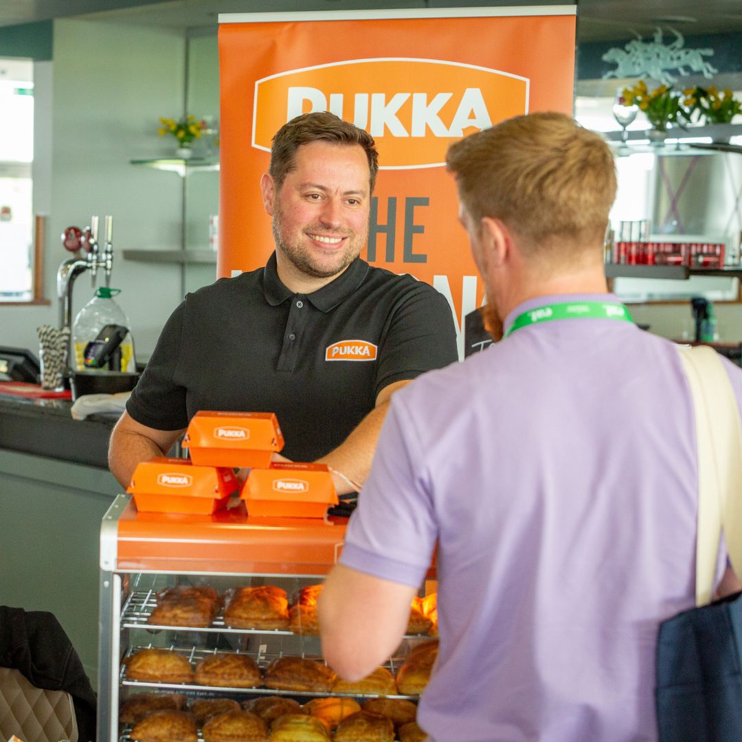 Pukka Pie stand Pukka Pie stand